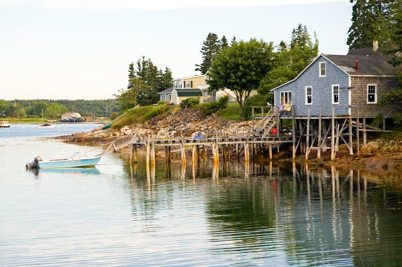 Fishing shack and pier