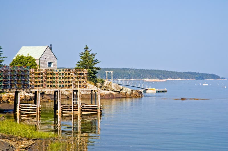 Fishing shack and pier