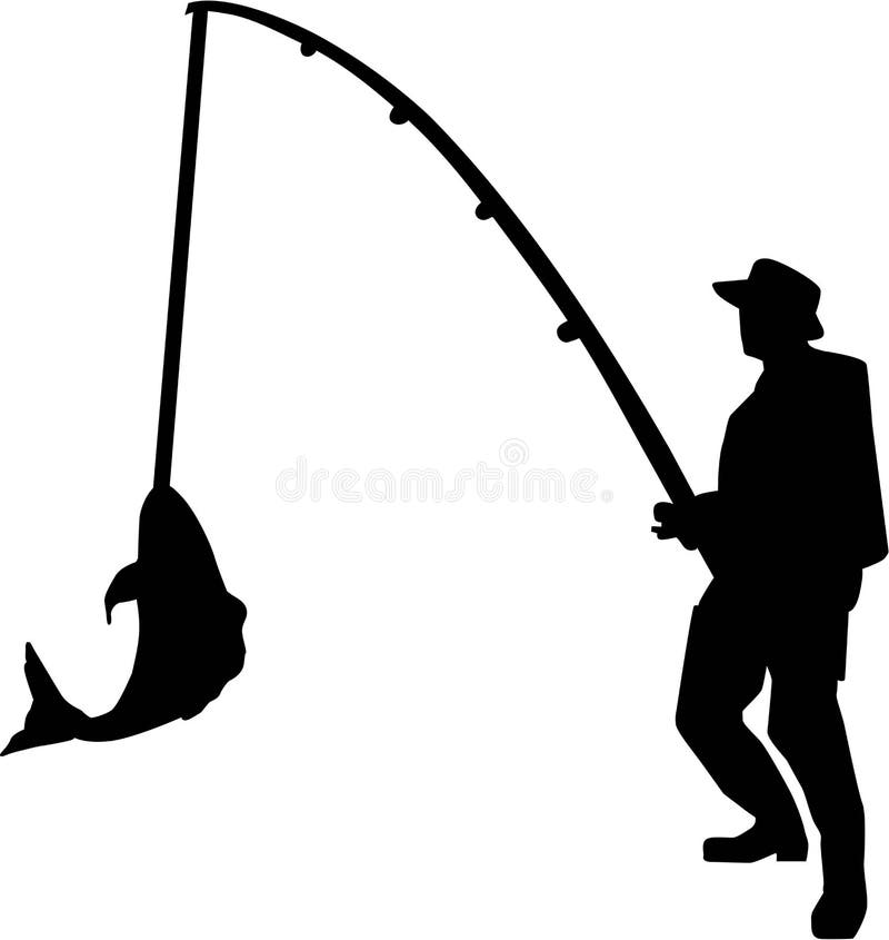 Download Fishing Silhouette Man Rod stock vector. Illustration of ...