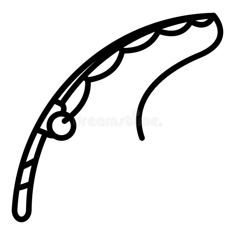 Fishing spinning icon, outline style royalty free illustration