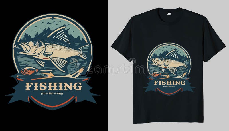 Fishing T Shirt Design Stock Illustrations – 2,373 Fishing T Shirt