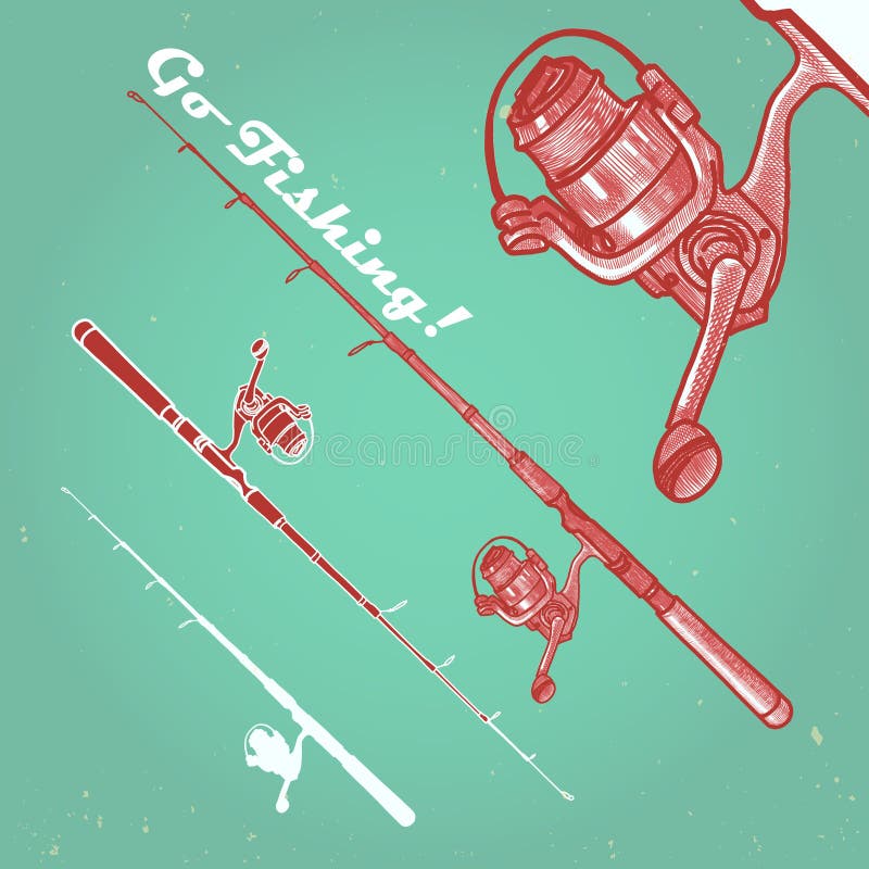 Fishing Tackle Vector Illustration Stock Vector Illustration of