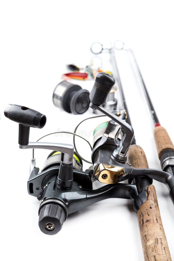 Fishing Tackles Rod, Reel, Line And Lures Stock Image Image of fish