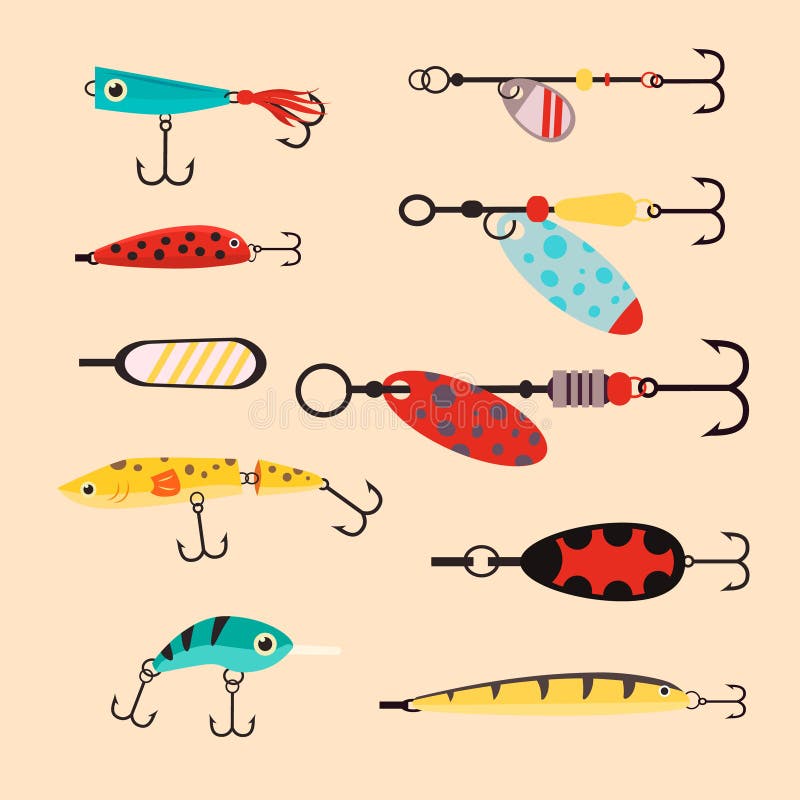 Fishing tools illustration