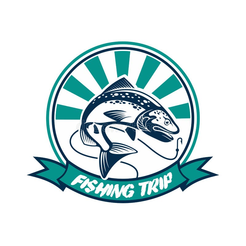 Download Fishing Trip, Fisherman Sport Club Badge Stock Vector - Illustration of recreation, symbol: 81635231
