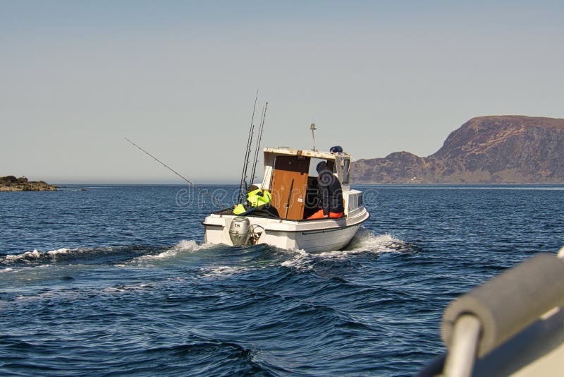 fishing trip in a small cutter on the atlantic in norway. On the fjord