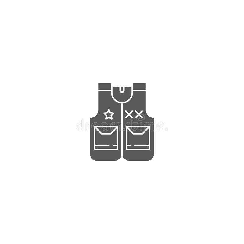 Download Fishing Vest Vector Icon Symbol Apparel Isolated On White ...
