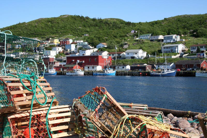 Petty Harbour Fishing Village Stock Photo Image of traps, stilts 15230296