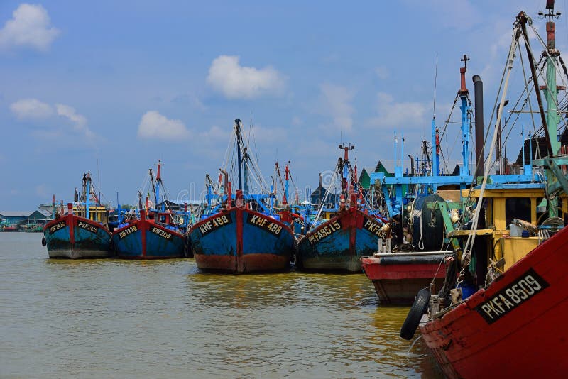 Fishing Village at Hutan Melintang, Perak, Malaysia.