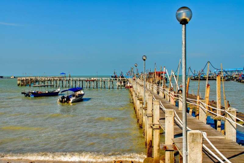 Fisherman Village Jetty, Penang, Malaysia Stock Photo Image of