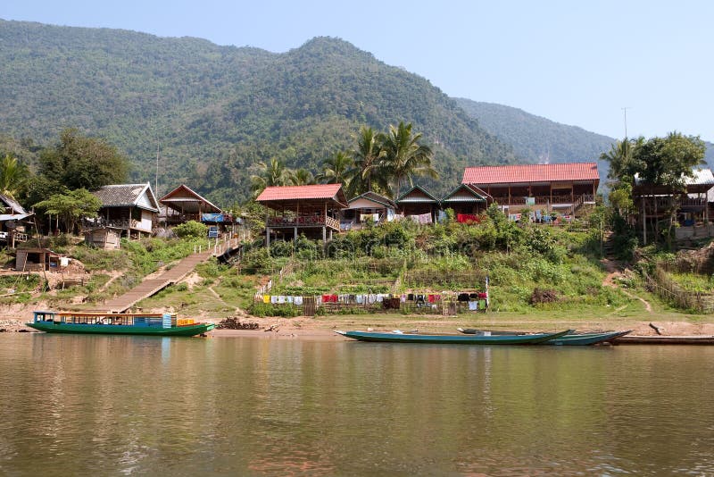 Fishing village Muang Ngoi Neua in Laos