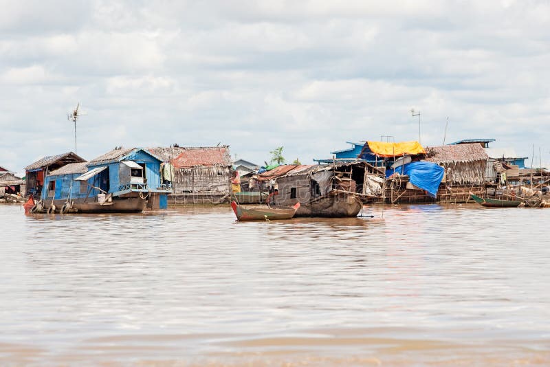Fishing Village On Tonle Sap Lake Stock Image - Image of 