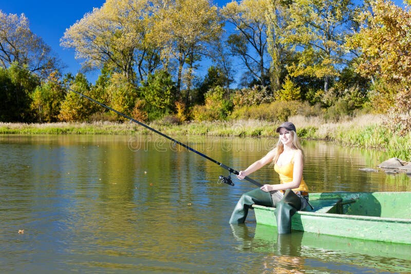 Fishing woman