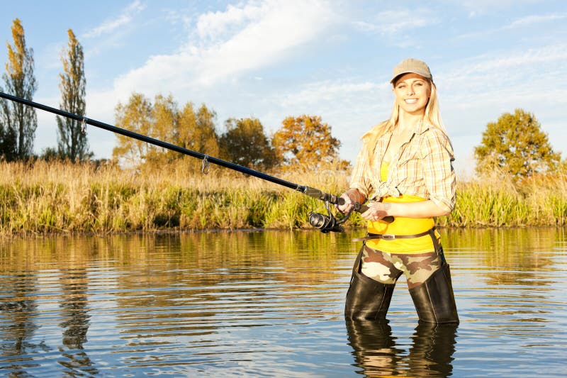 Fishing woman