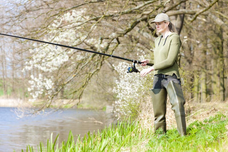 Fishing woman