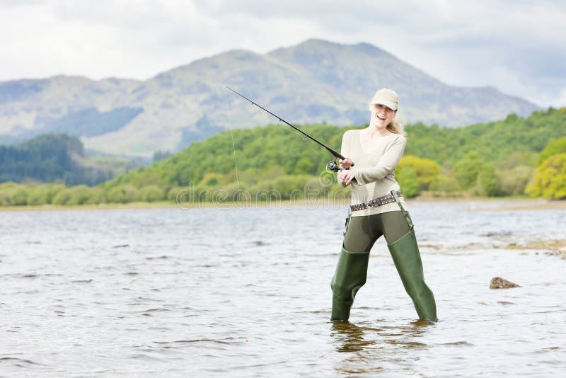 Fishing woman, Scotland