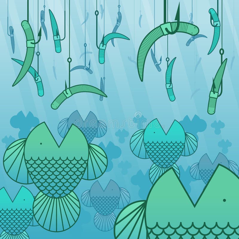 Fish Hooks Underwater Stock Illustrations – 77 Fish Hooks