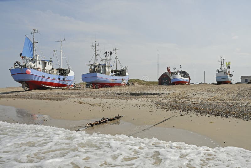 Fishingboats on beach