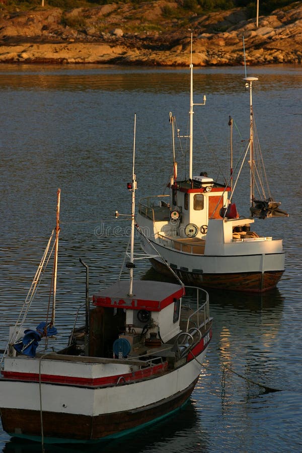 Fishingboats in the sunset