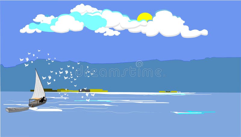 Fiskare för Aegean hav royaltyfri illustrationer Fiskare för Aegean hav royaltyfri illustrationer