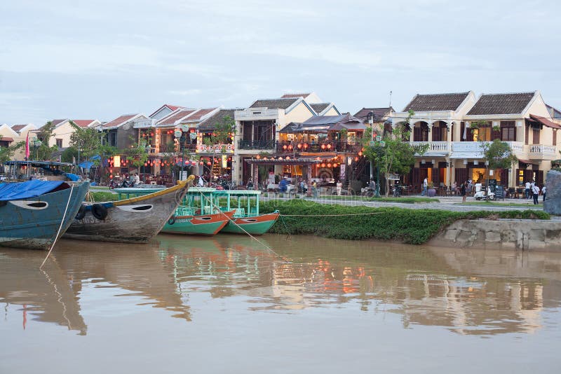 Fiskebåtar Hoi An, Vietnam arkivbild Fiskebåtar Hoi An, Vietnam arkivbild