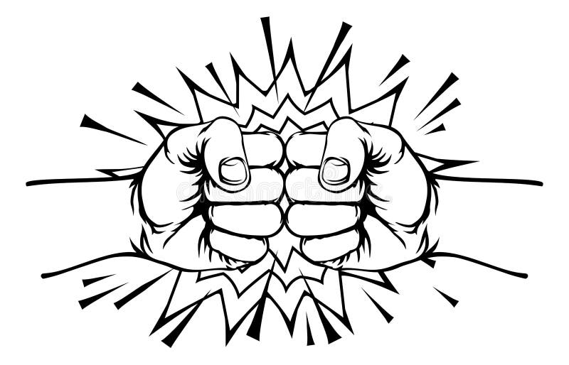 Fists punching stock vector. Illustration of knuckle - 54712460