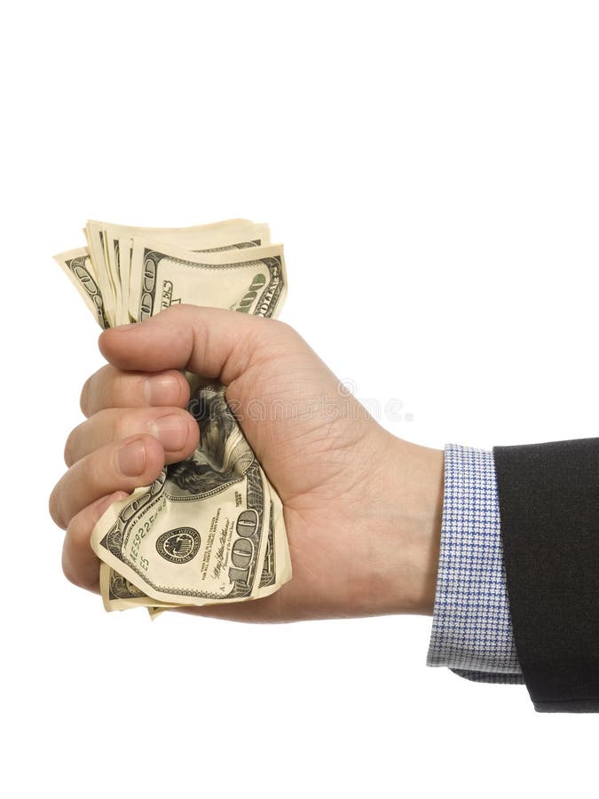 A fistful of dollars stock photo