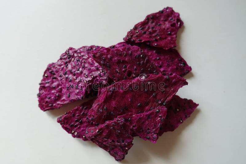 Fistful of Purple Dried Dragon Fruit Chips Stock Image Image of food, nutrient 272843969