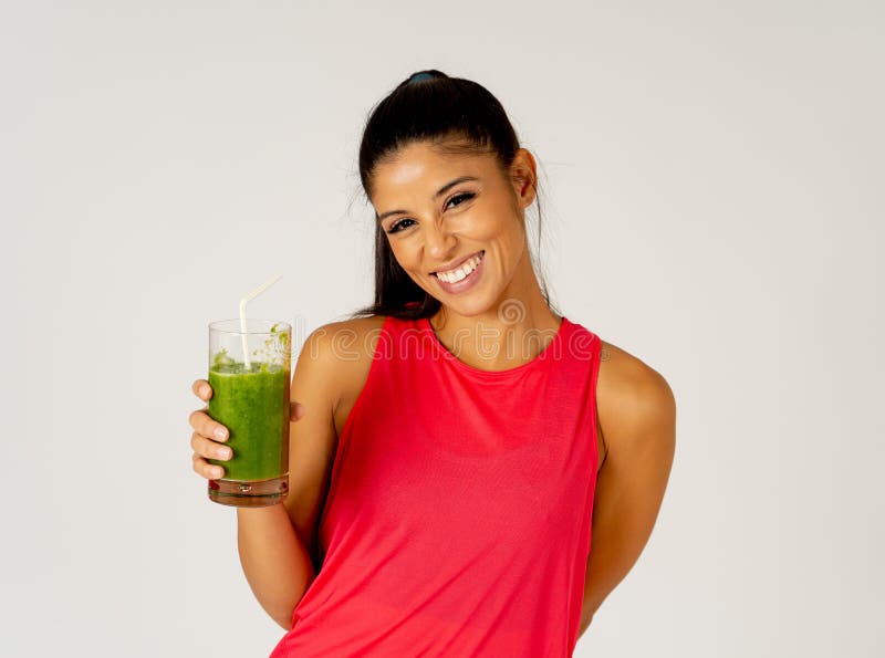 Fit Dieting Woman Training and Drinking Vegetable Green Smoothie Feeling  Good about Loosing Weight Stock Image - Image of eating, girl: 129391621