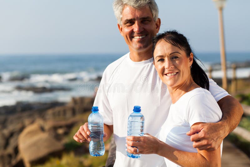 Fit mature couple royalty free stock images
