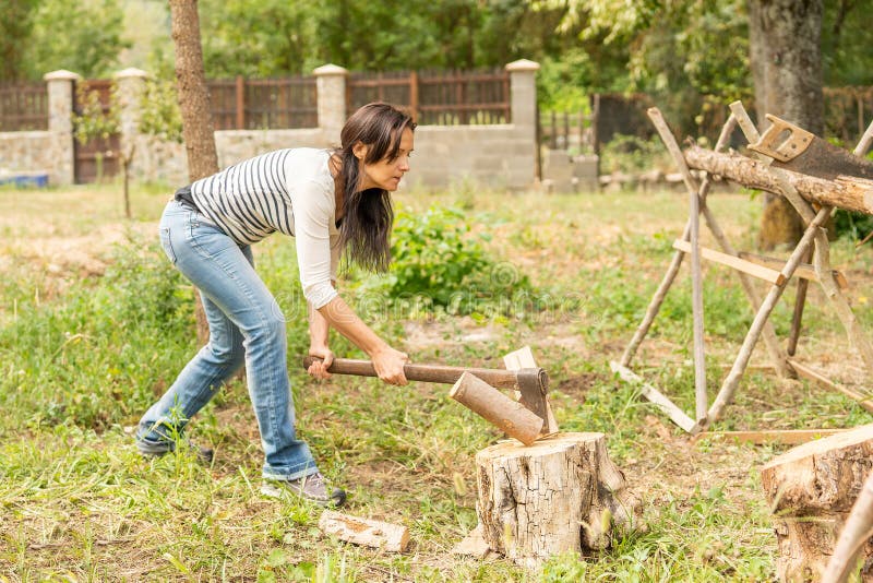 168 Girl Chopping Firewood Stock Photos - Free & Royalty-Free Stock Photos from Dreamstime
