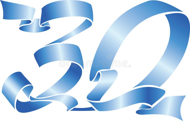 fita 30 azul ilustração do vetor fita 30 azul ilustração do vetor