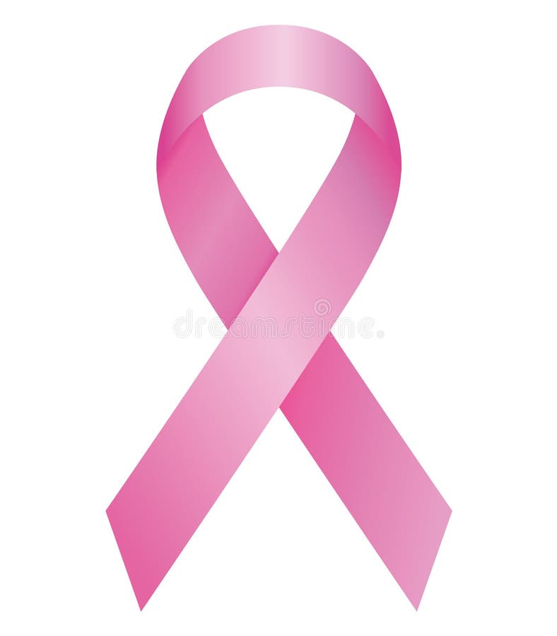 Fita cor-de-rosa para a sensibilização do cancro ilustração royalty free