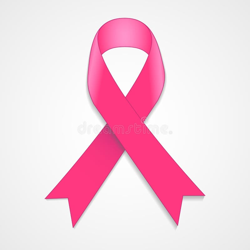 Fita do rosa da conscientização do câncer da mama no fundo branco ilustração do vetor Fita do rosa da conscientização do câncer da mama no fundo branco ilustração do vetor