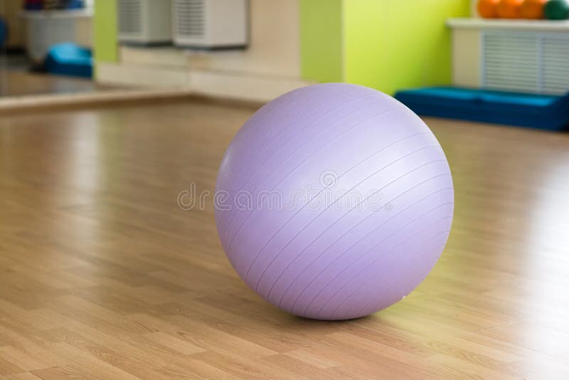 Fitness ball in the gym stock photo. Image of healthy 65073390