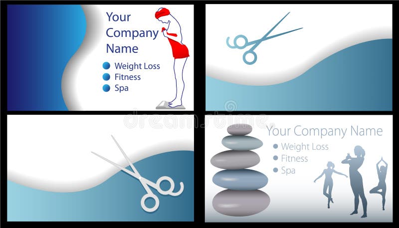 Fitness Beauty Spa Salon Business Card Stock Vector - Illustration of  company, scissors: 11601518