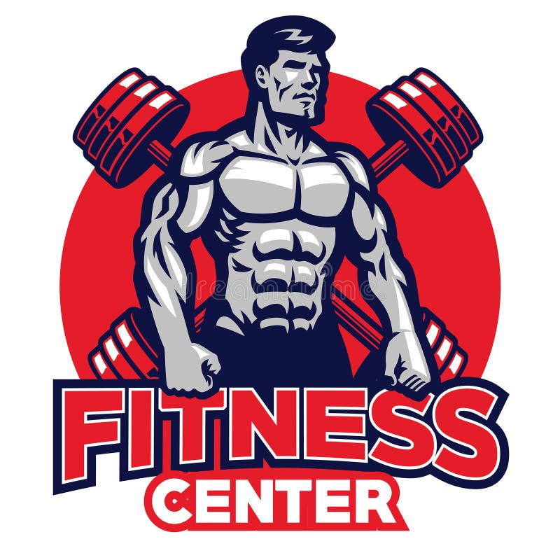 Fitness center badge vector illustration Fitness center badge vector illustration