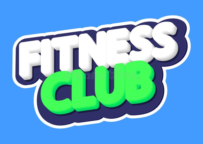 Fitness Club Isolated Sticker Word Design Template Vector Illustration Stock Vector Illustration Of Clothing Banner