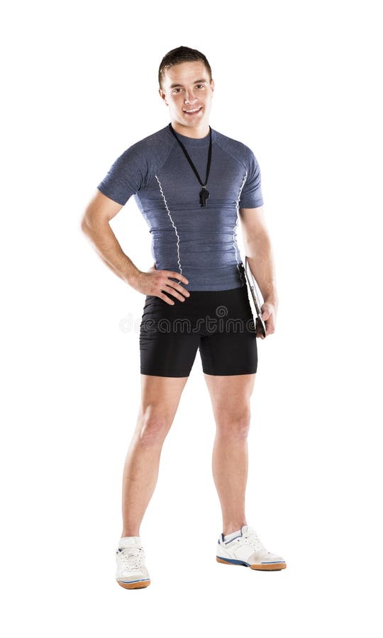 Fitness coach stock photo. Image of handsome, background 34988652