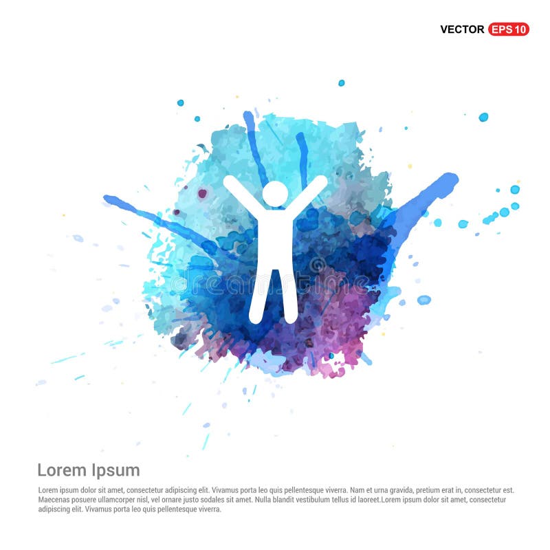 Fitness Exercise Icon - Watercolor Background royalty free illustration Fitness Exercise Icon - Watercolor Background royalty free illustration