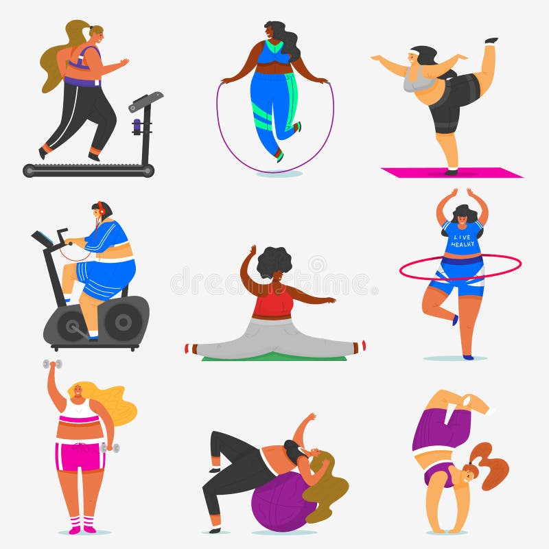 Cartoon Fat Woman Exercising Stock Illustrations – 253 Cartoon Fat Woman  Exercising Stock Illustrations, Vectors & Clipart - Dreamstime