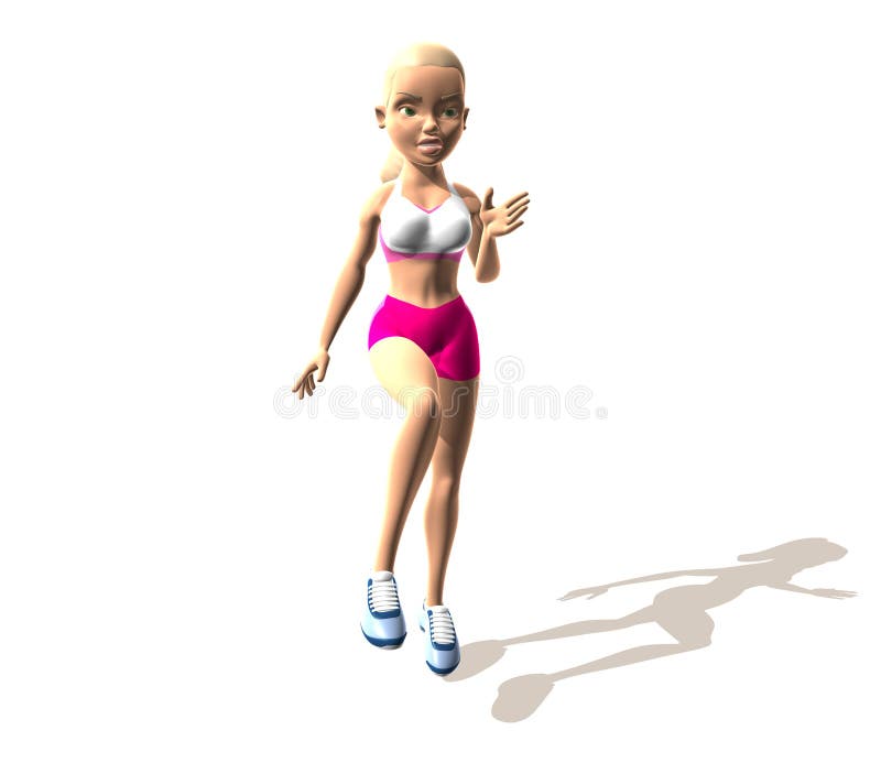 Fitness girl running