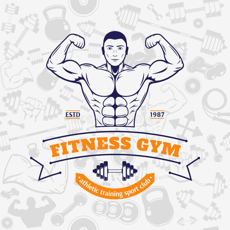 Fitness seamless pattern Royalty Free Vector Image