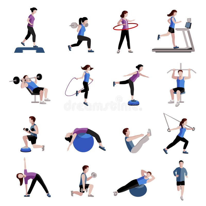 Set Of Cardio Exercise For Slim Arms Workout Or Weight Training