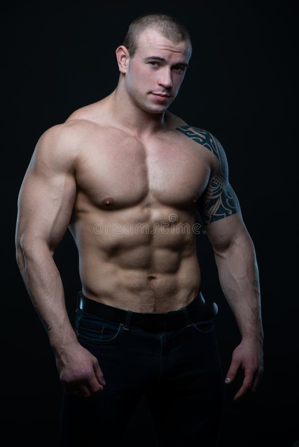 Fitness male model in studio. Fitness male model in studio