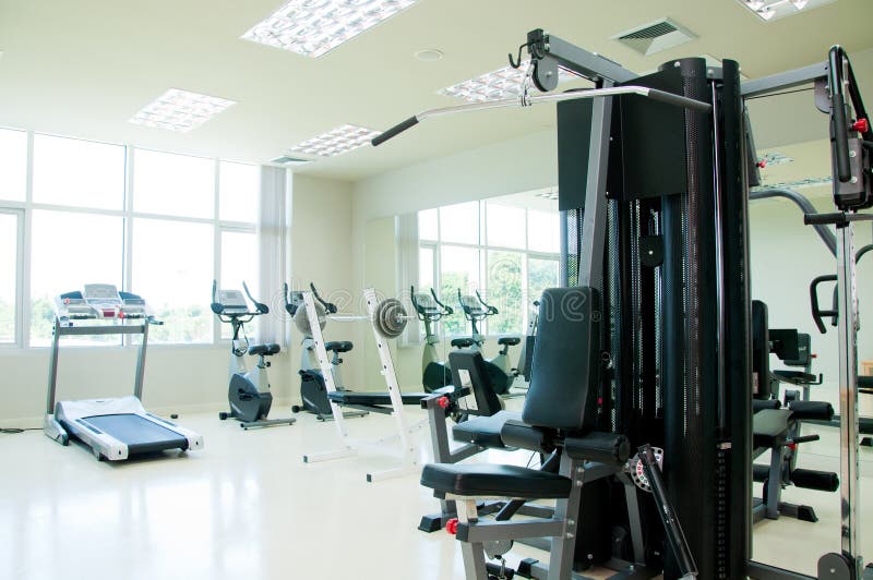 Fitness room royalty free stock photos