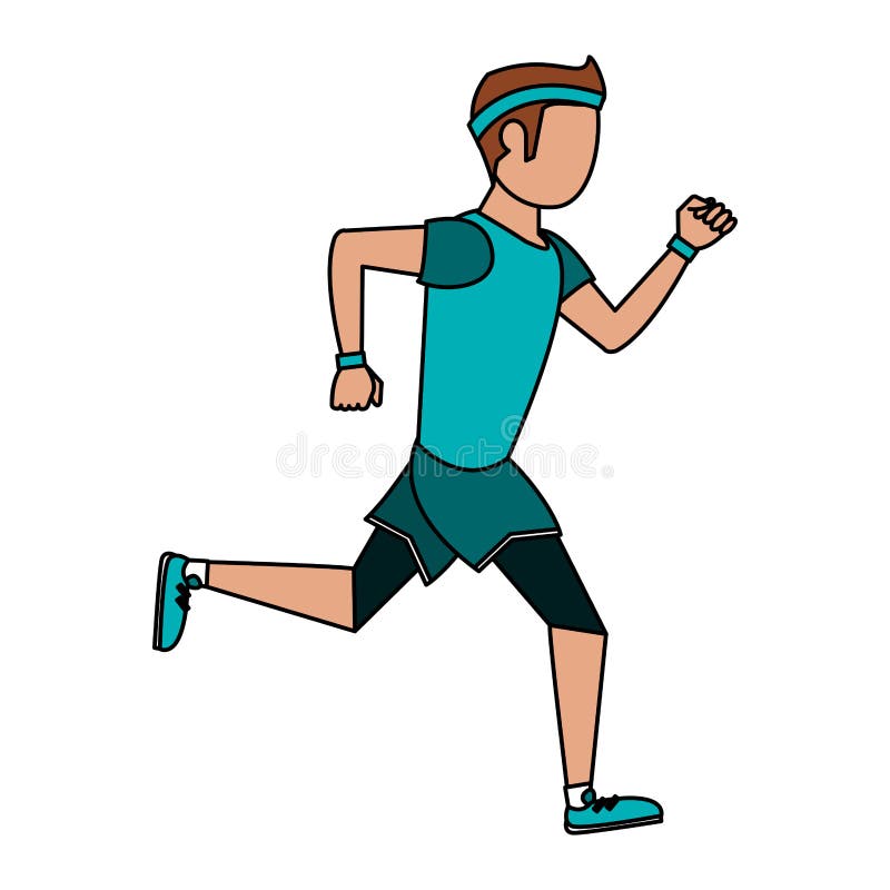 Fitness Sport Excercise Lifestyle Cartoon Stock Vector - Illustration ...