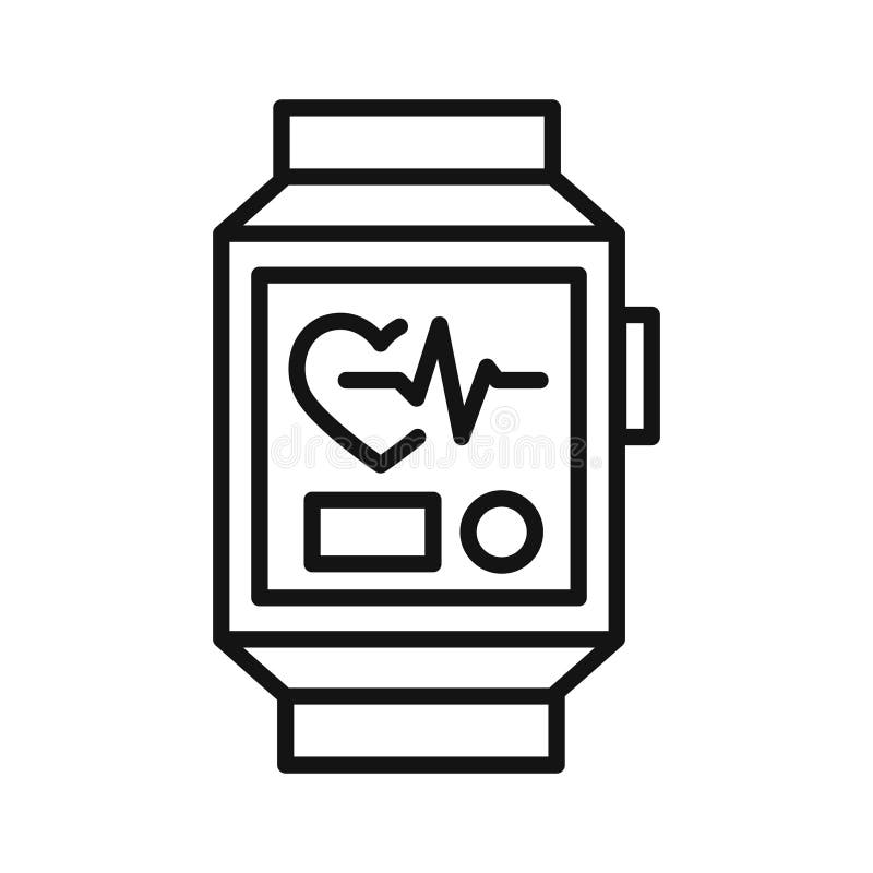 Fitness Tracker Simple Icon Illustration Design Stock Vector