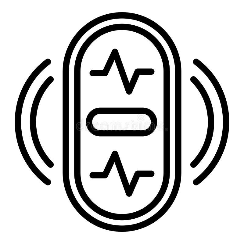 Fitness Tracker Icon, Outline Style Stock Vector Illustration of