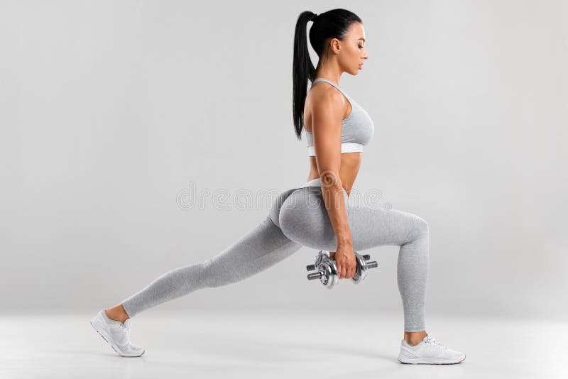 Sexy Fitness Woman Beautiful Athletic Girl Green Leggings Stock Photo by  ©Nikolas_jkd 649285210